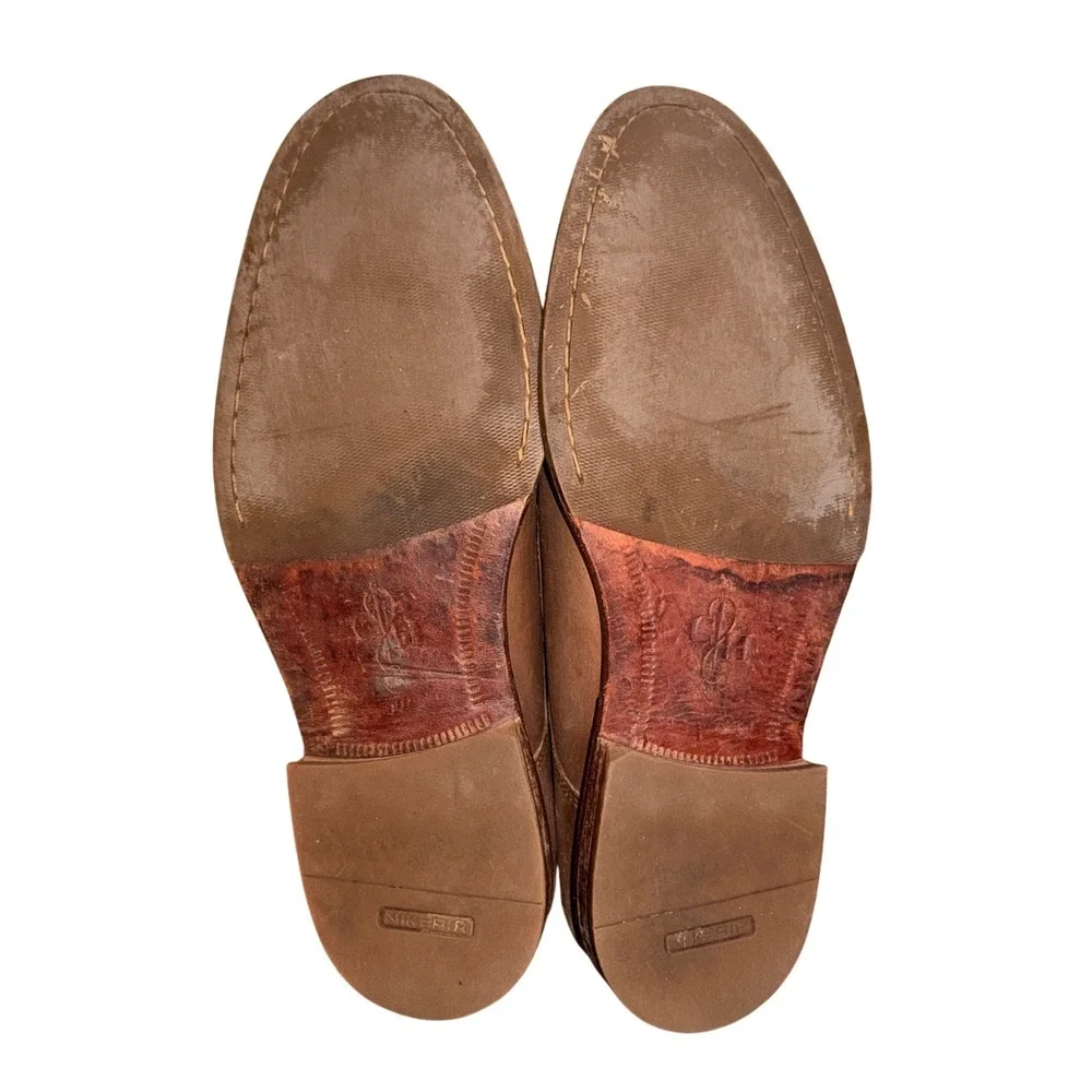 Cole Haan Derby Shoes Mens 8.5 Pre-Owned Dress Shoes Tan Leather Lace Up C11434